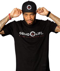 DYNAMIC DUO | White & Red | Short-Sleeve Mens Athleisure Shirt | 6T4A8571 | Grind Life Athletics