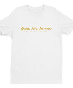 MOTIVATION Magnificent Gold Mens Athleisure Shirt | White | Grind Life Athletics