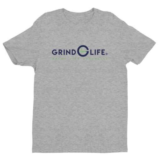 DYNAMIC DUO Navy Lime Short Sleeve Mens Athleisure Tee | Grey | Grind Life Athletics