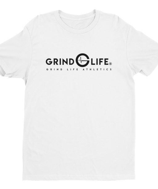 Dynamic Black Short Sleeve Mens Athleisure Tee | White | Grind Life Athletics