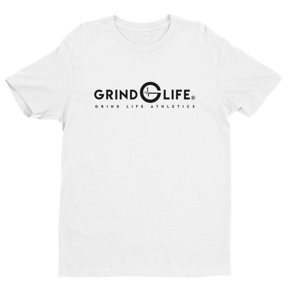 Dynamic Black Short Sleeve Mens Athleisure Tee | White | Grind Life Athletics