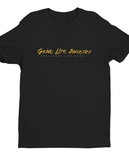 MOTIVATION Magnificent Gold Mens Athleisure Shirt | Black | Grind Life Athletics