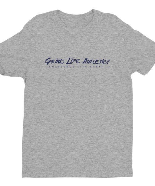 MOTIVATION Midnight Navy Mens Athleisure Shirt | Grey | Grind Life Athletics