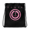 POWER I Pink Drawstring Backpack | Black | Grind Life Athletics
