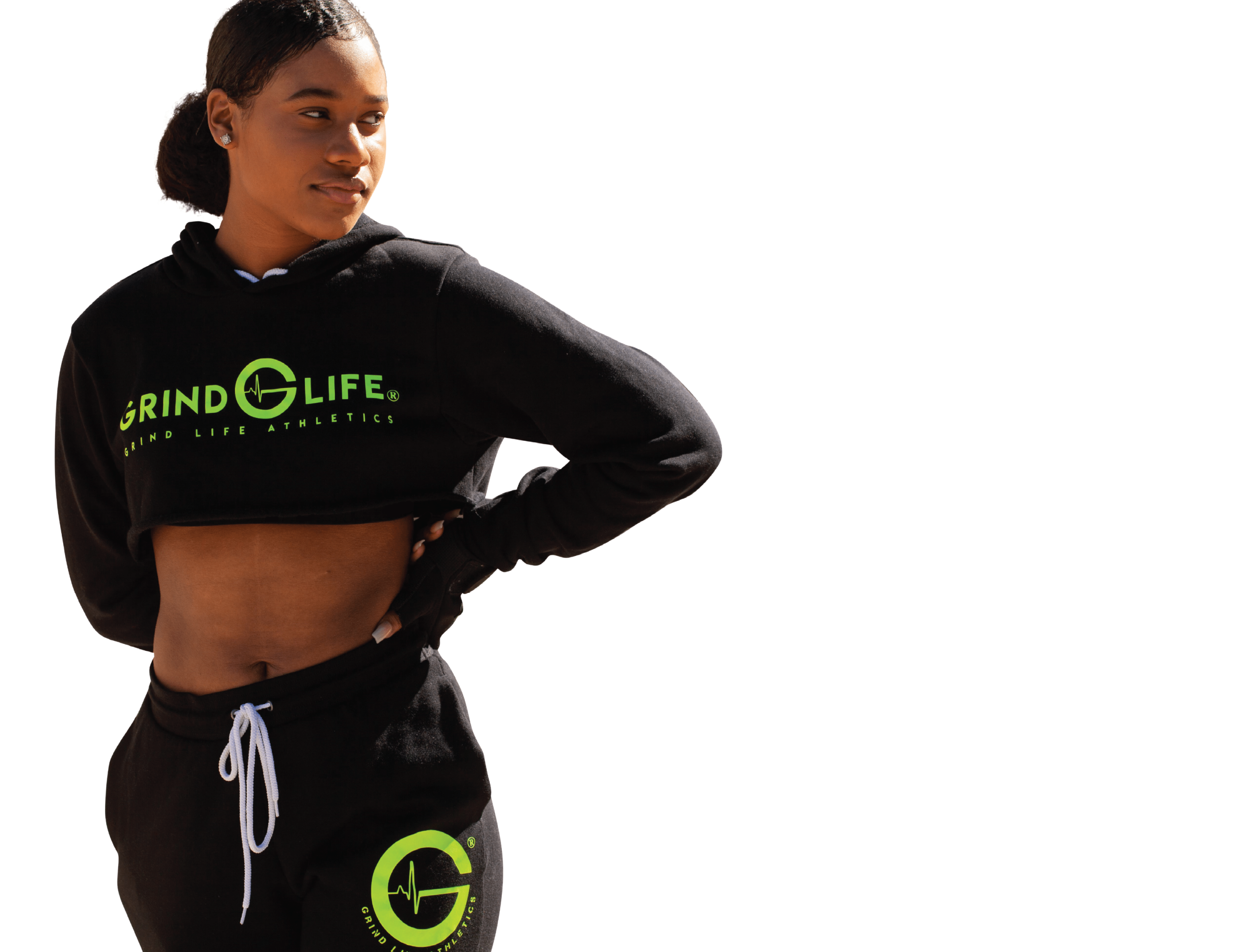 Womens Sweatsuit Cropped Hoodie 84832r | Grind Life Athletics | Newsletter Lightbox