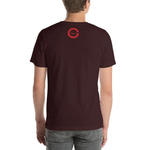 GLA Laser Focus Mens T-shirt | Back | Oxblood Black | Grind Life Athletics