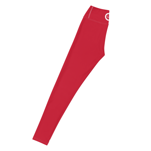Grind Life High Waisted Womens Workout Leggings - Red - Image 2