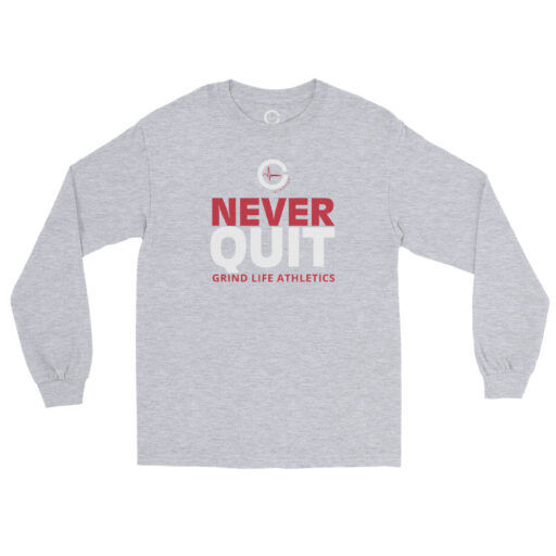 Grind Life Athletics Never Quit Men's Long Sleeve Shirt - RBGW - Image 3