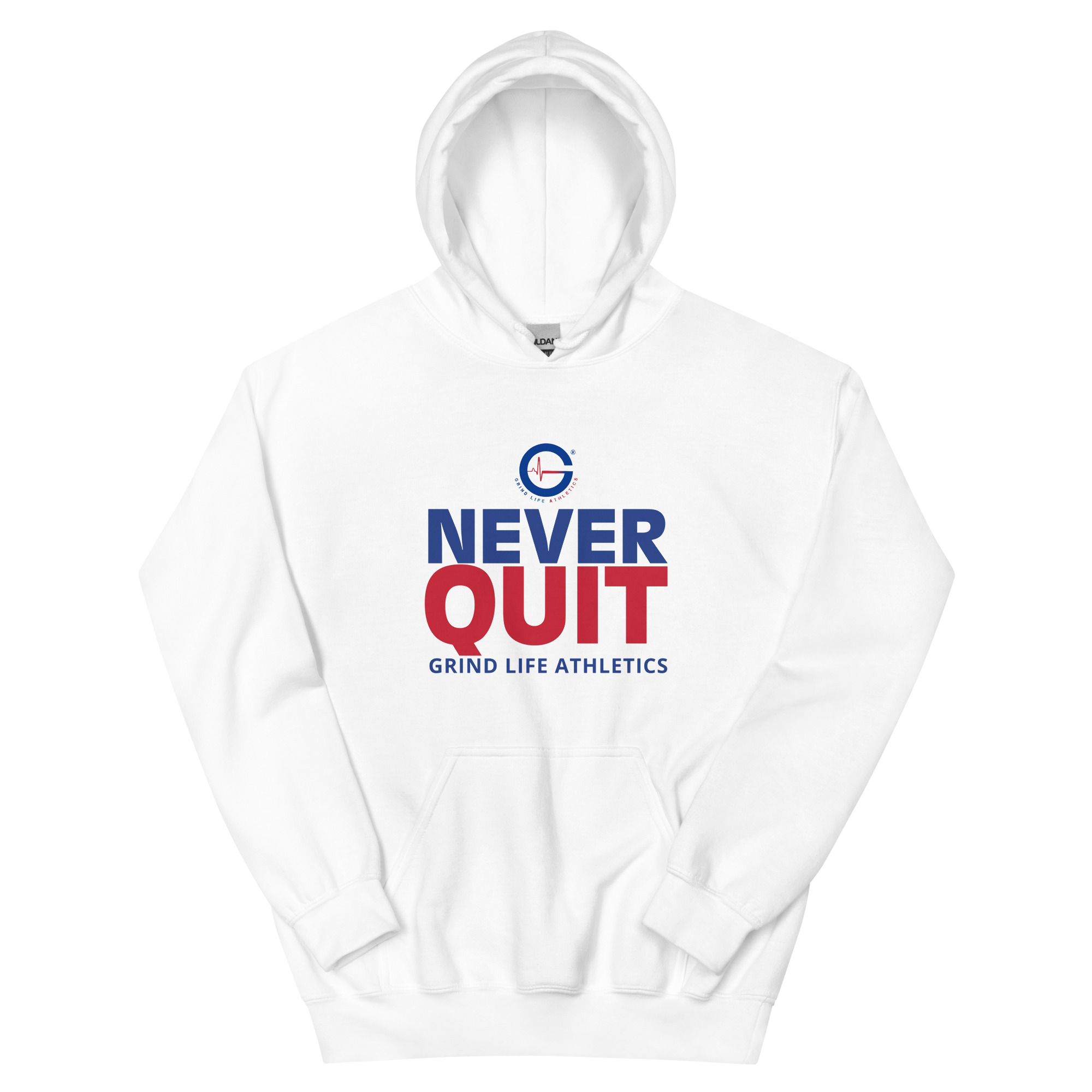 Grind Life Athletics Never Quit Unisex Hoodie - RWB - Image 2